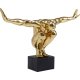 KARE DESIGN Athlete XL Gold figur - guld/sort polyresin/marmor