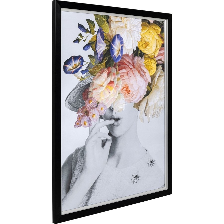 KARE DESIGN Flower Lady billede - multifarvet/klar kunstpapir/glas og polyresin, rektangulr 152x117