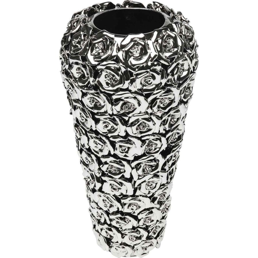 KARE DESIGN Rose Multi Chrome vase, stor - krom fajance (21,5)