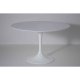KARE DESIGN Invitation spisebord - hvid fiberglas, metal og tr, rundt (:120)