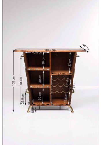 KARE DESIGN Lady Rock bardisk - brunt stof