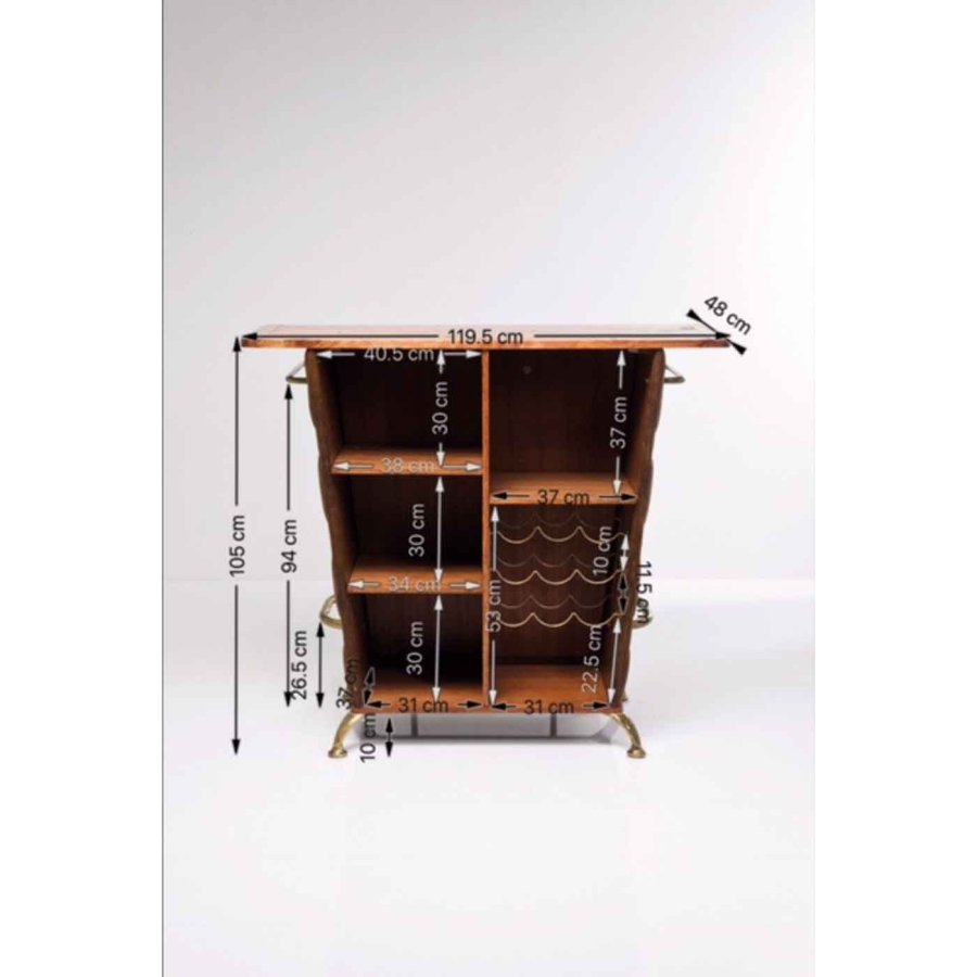 KARE DESIGN Lady Rock bardisk - brunt stof