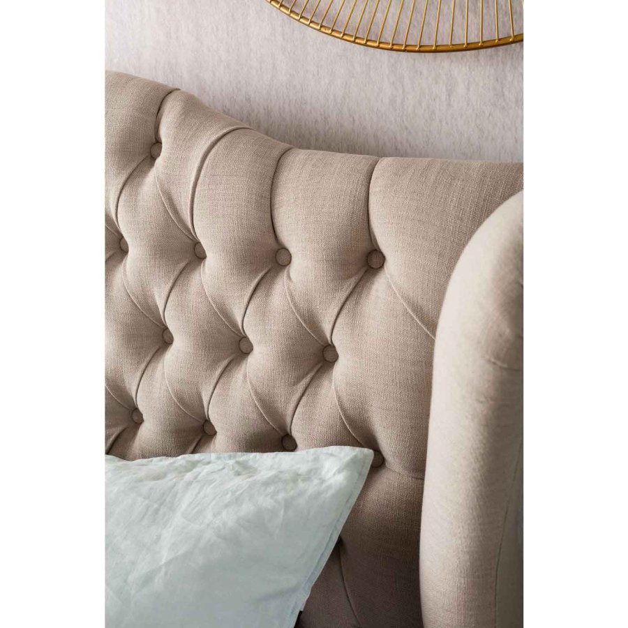 KARE DESIGN Bed City sengeramme - sand stof, 160x200