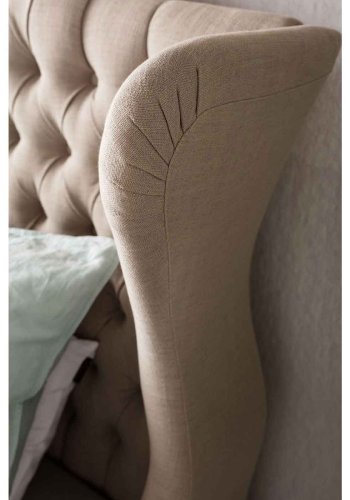 KARE DESIGN Bed City sengeramme - sand stof, 160x200