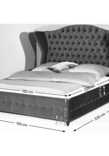 KARE DESIGN Bed City sengeramme - sand stof, 160x200