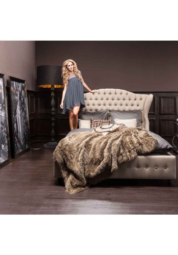 KARE DESIGN Bed City sengeramme - sand stof, 160x200