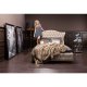 KARE DESIGN Bed City sengeramme - sand stof, 160x200