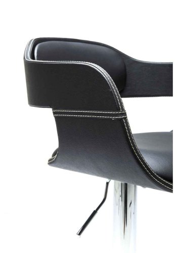 KARE DESIGN Costa barstol - sort lder PU, tr og stl