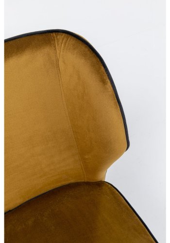 KARE DESIGN Irina spisebordsstol - brun velour og stl