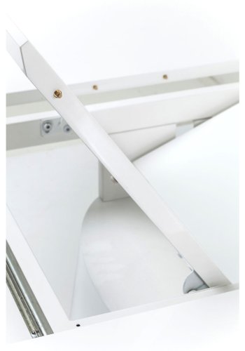 KARE DESIGN Extension Benvenuto ovalt spisebord - hvid hjglans tr, m. butterflyplade (200(50)x110)