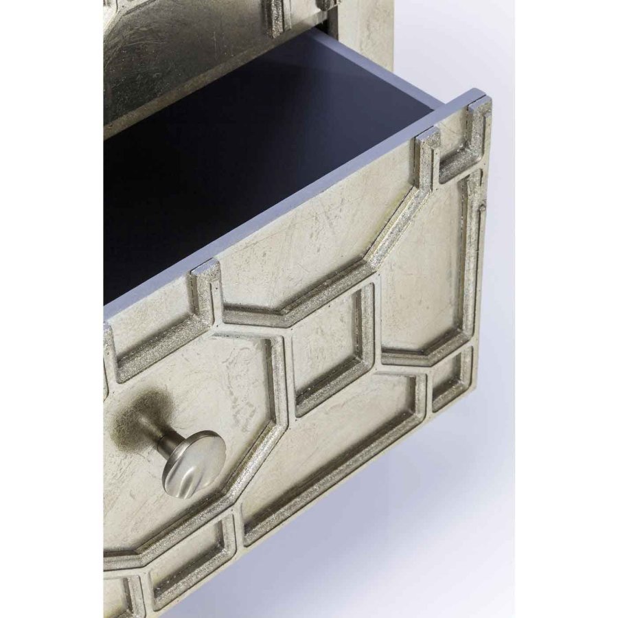 KARE DESIGN Alhambra natbord - slv, m. 2 skuffer