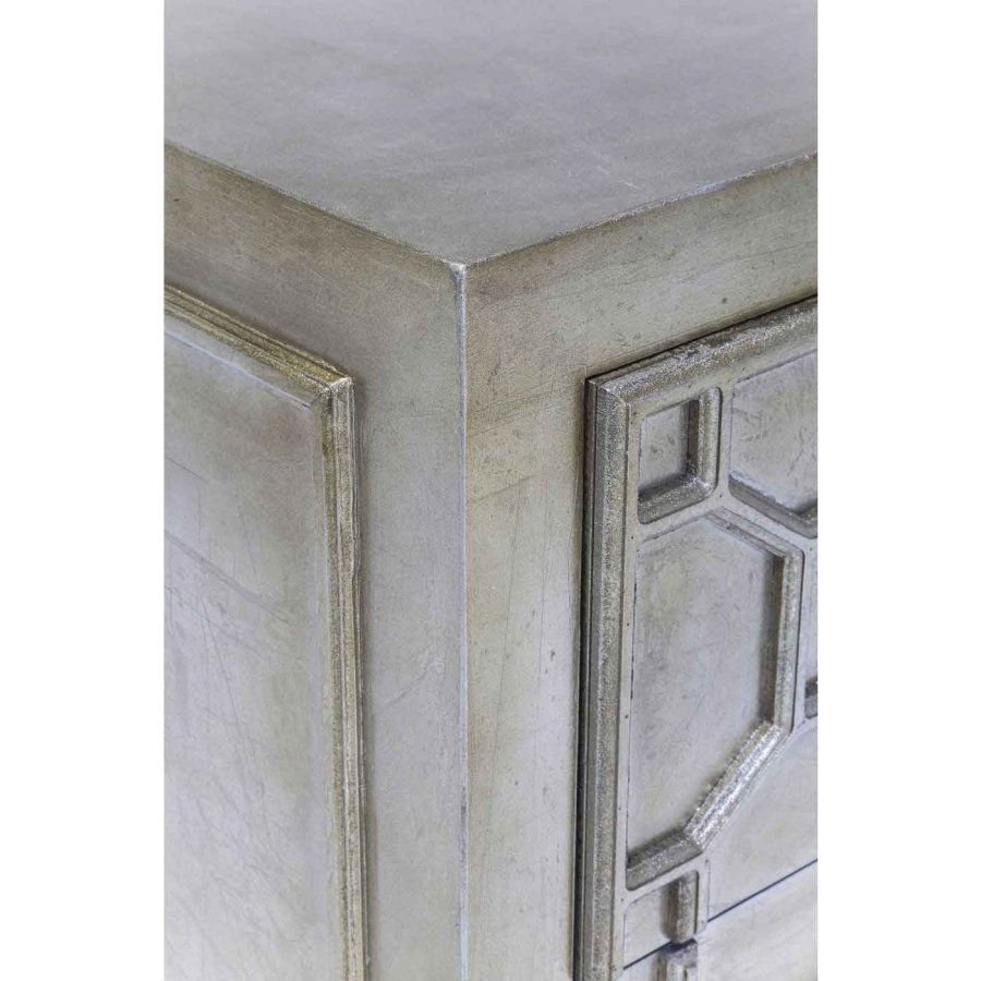 KARE DESIGN Alhambra natbord - slv, m. 2 skuffer