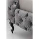 KARE DESIGN Desire velvet Silver Grey sengeramme - gr polyester/massiv bg (200x200)