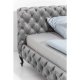 KARE DESIGN Desire velvet Silver Grey sengeramme - gr polyester/massiv bg (200x200)