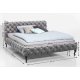 KARE DESIGN Desire velvet Silver Grey sengeramme - gr polyester/massiv bg (200x200)
