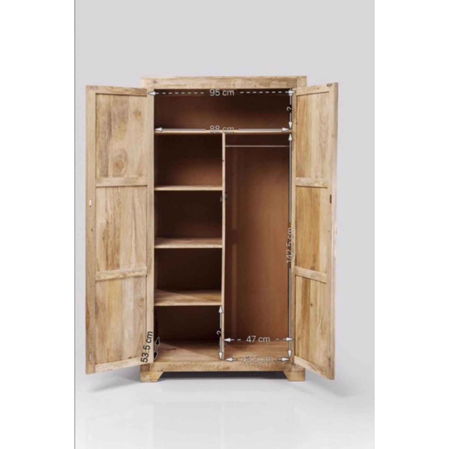 KARE DESIGN Puro garderobeskab - mangotr, m. 2 lger