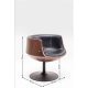 KARE DESIGN Swivel Club 54 lnestol - valnd, sort kunstlder og stlstel, m. drejefunktion