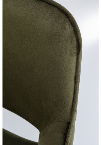 KARE DESIGN San Francisco spisebordsstol - mrkegrn polyester og stl, m. armln
