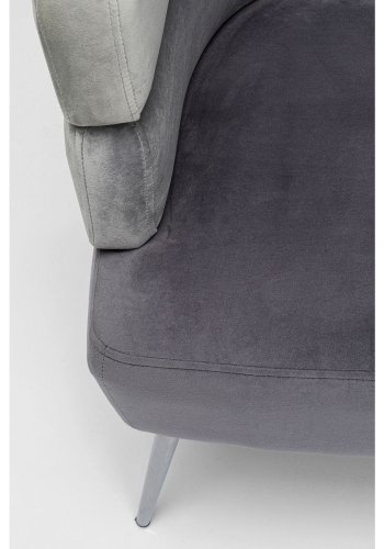KARE DESIGN Sandwich sofa - gr/slv polyester/stl