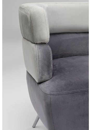 KARE DESIGN Sandwich sofa - gr/slv polyester/stl