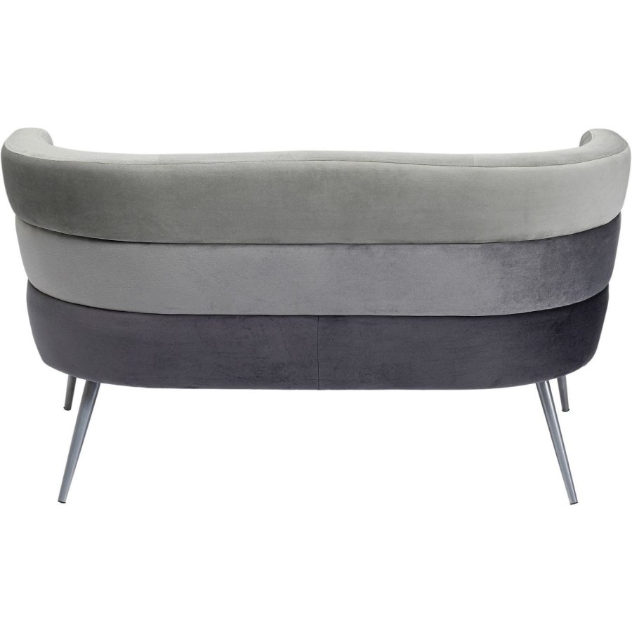 KARE DESIGN Sandwich sofa - gr/slv polyester/stl