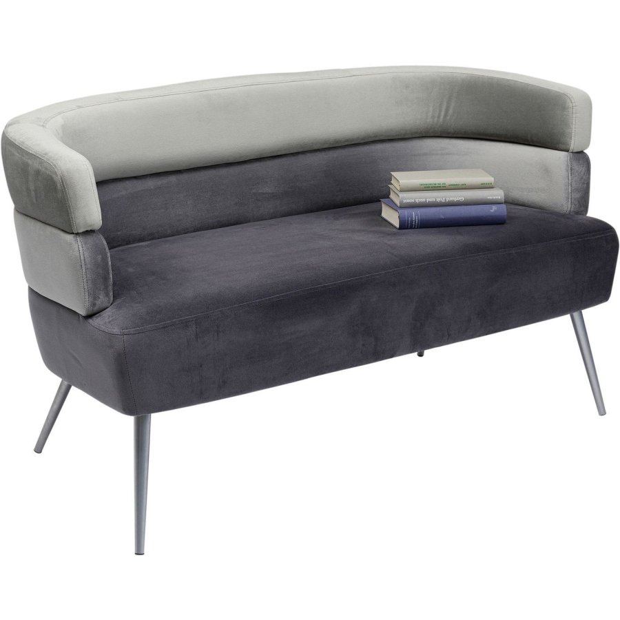 KARE DESIGN Sandwich sofa - gr/slv polyester/stl
