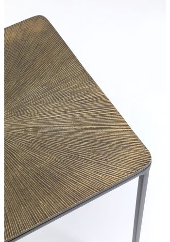 KARE DESIGN Ray indskudsbord - hvid/brun/grn aluminium og stl, (st á 3)