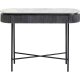 KARE DESIGN oval Glenn konsolbord, m. 2 skuffer - marmor, mangotr og stl (100x32)