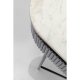 KARE DESIGN oval Glenn konsolbord, m. 2 skuffer - marmor, mangotr og stl (100x32)