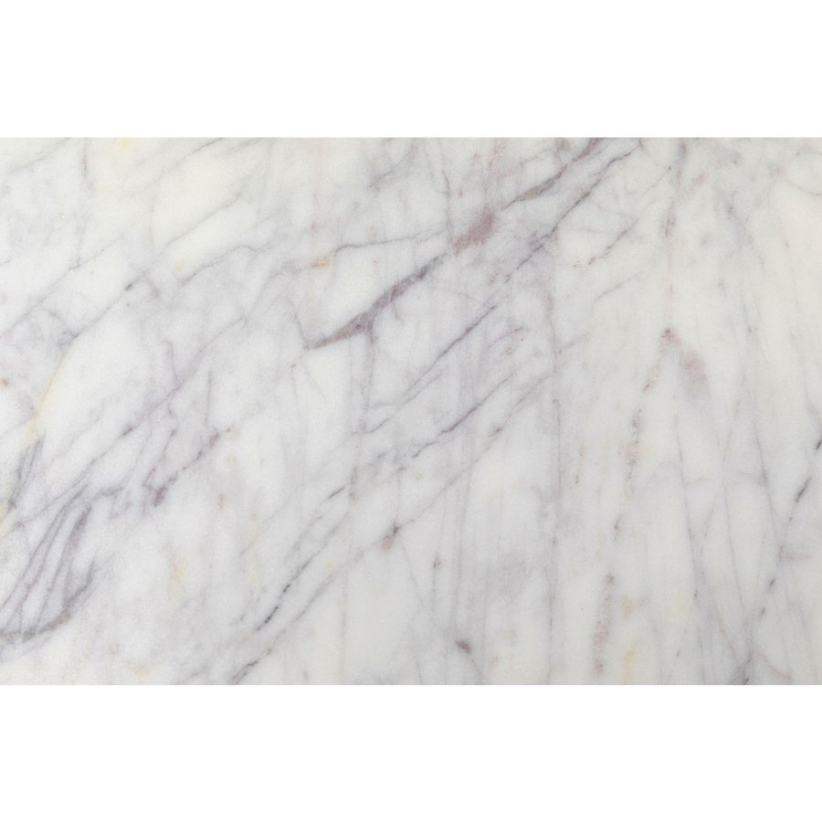 KARE DESIGN oval Glenn konsolbord, m. 2 skuffer - marmor, mangotr og stl (100x32)