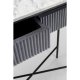 KARE DESIGN oval Glenn konsolbord, m. 2 skuffer - marmor, mangotr og stl (100x32)