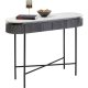 KARE DESIGN oval Glenn konsolbord, m. 2 skuffer - marmor, mangotr og stl (100x32)