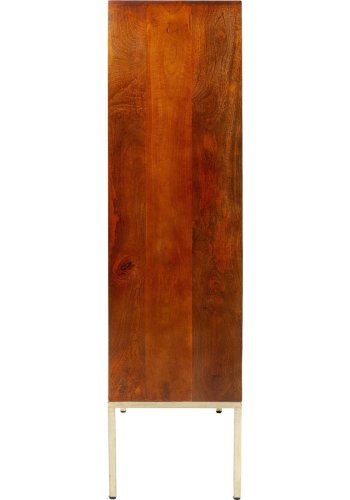 KARE DESIGN Muskat garderobeskab, m. 2 lger og 2 skuffer - mangotr og messing stl