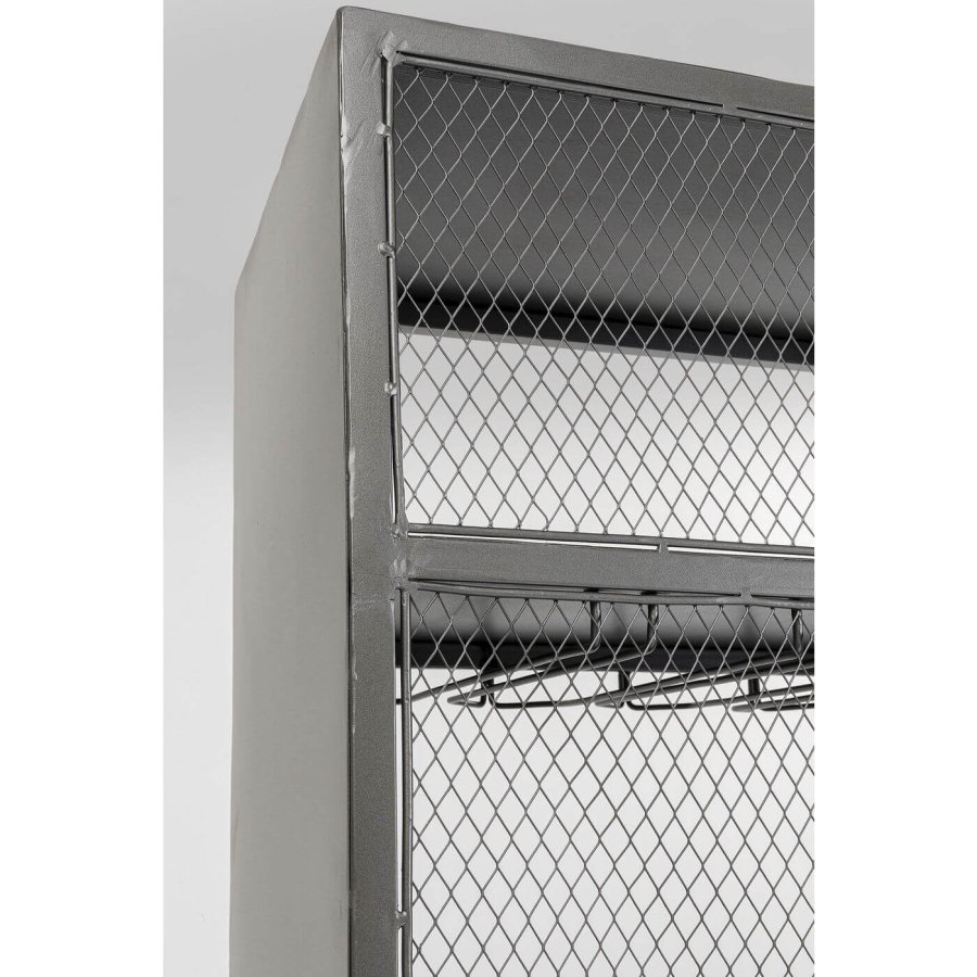 KARE DESIGN Vinoteca barreol, m. bord, 3 hylder, skuffe, holder til glas mm. - stl og massivt gran