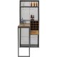 KARE DESIGN Vinoteca barreol, m. bord, 3 hylder, skuffe, holder til glas mm. - stl og massivt gran