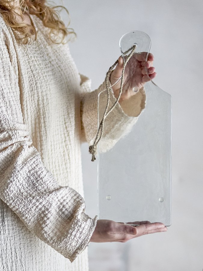 BLOOMINGVILLE Johni Serveringsbrt, Klar, Genanvendt Glas