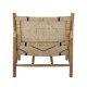 CREATIVE COLLECTION Lennox loungestol - natur/sort rattan og natur teaktr