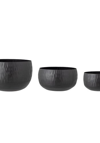 BLOOMINGVILLE Abisha urtepotteskjuler, rund - sort jern (st med 3)