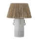 BLOOMINGVILLE Rama bordlampe - jute og hvid stentj