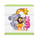 Babydreams brnekommode med Zoo dyr, m. 3 skuffer - hvid og grn laminat