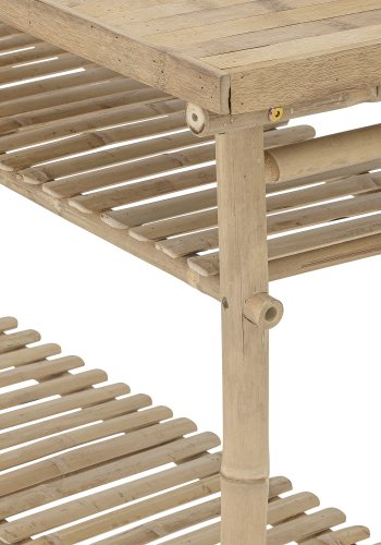 BLOOMINGVILLE Sole sidebord, m. 2 hylder - natur bambus (100x40)