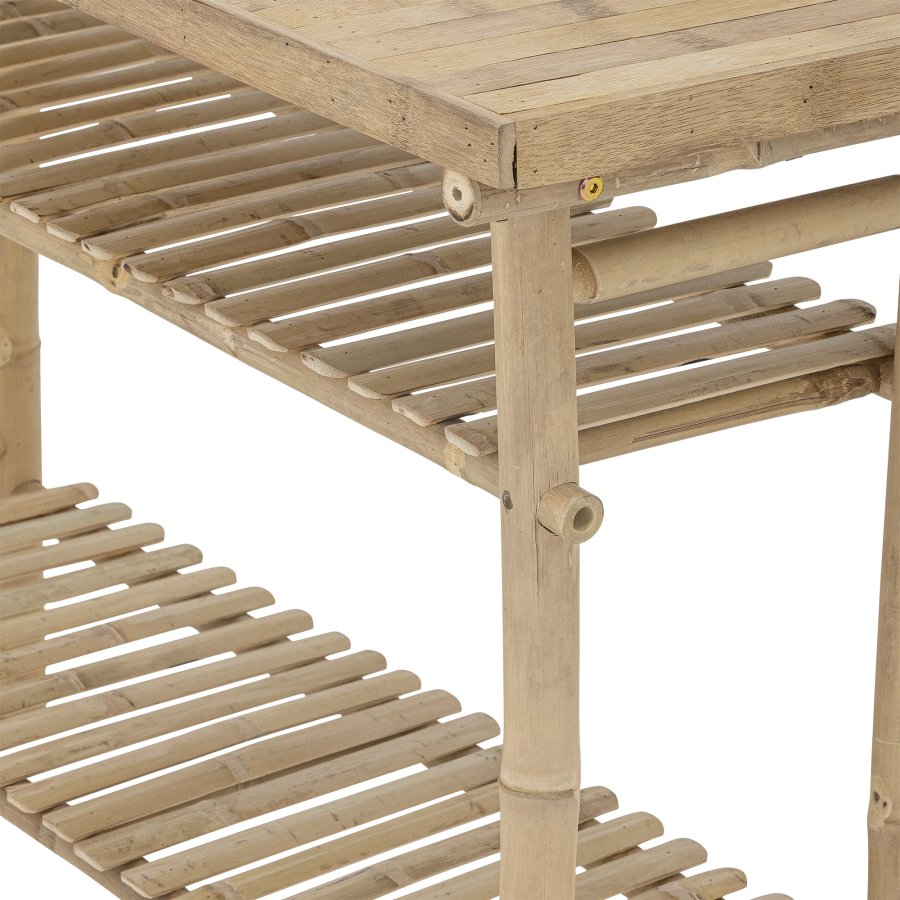 BLOOMINGVILLE Sole sidebord, m. 2 hylder - natur bambus (100x40)