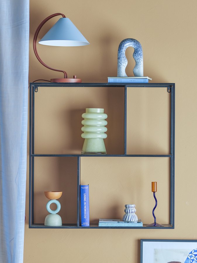 BLOOMINGVILLE Mack vghylde, kvadratisk - sort metal (71x71)