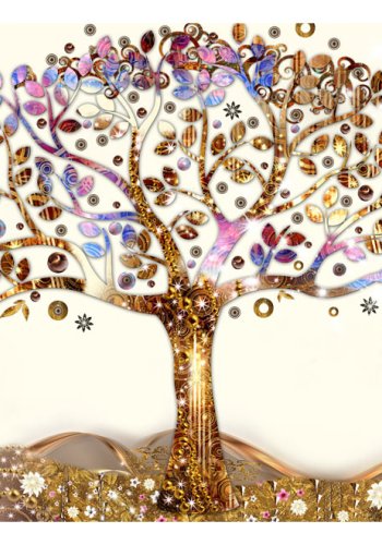 ARTGEIST Fototapet - Golden Tree, gyldent tr (flere strrelser)