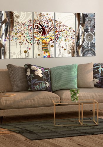 ARTGEIST billede, 5-delt - Tree and Mosaic - Flere strrelser