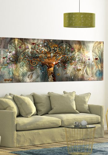 ARTGEIST Land of Happiness - Abstrakt billede med tr-motiv trykt p lrred - Flere strrelser