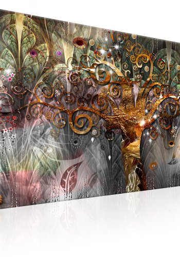 ARTGEIST Gold Tree - Abstrakt billede med tr-motiv trykt p lrred - Flere strrelser