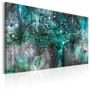 ARTGEIST Tree of the Future - Abstrakt billede med tr-motiv trykt p lrred - Flere strrelser