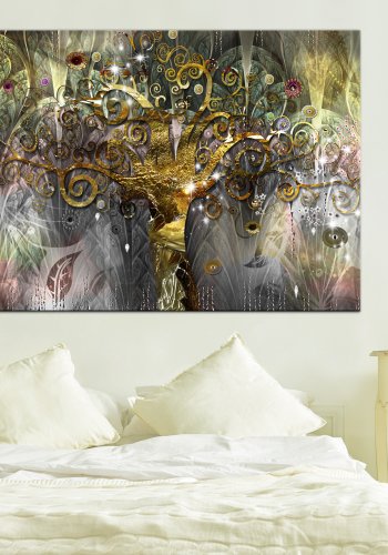 ARTGEIST Precious Talisman - Abstrakt billede med tr-motiv trykt p lrred - Flere strrelser