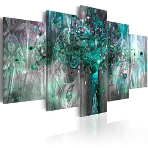 ARTGEIST Tree of the Future II - Abstrakt billede med tr-motiv trykt p lrred - Flere strrelser